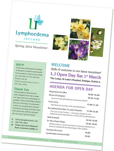 As part of Lymphoedema Awareness Month, March 2014. Lymphoedema Ireland is holding an Open Day on Saturday the 1st of March 2014. In The Lodge, St Luke’s Hospital, Rathgar, Dublin 6.